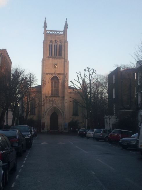 St Paul's Church, Myddleton Square - just off Amwell Street - has a memorial to the Finsbury Rifles who fought in WW1.