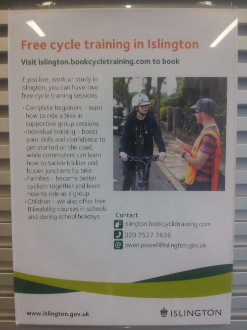 If you would like to cycle more (or want your kids to safely) you could try cycle training run by Islington Council. Could your next step after that be a Beespoke Tour to Paris?